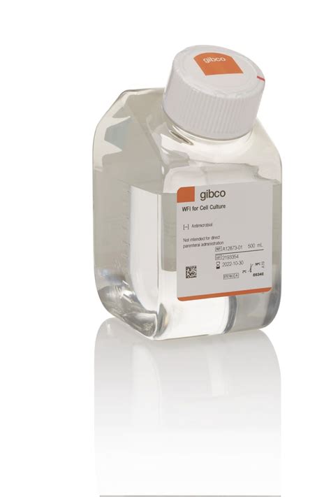 gibco cell culture water|Gibco Water For Injection (WFI) for Cell Culture